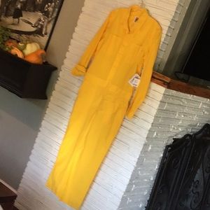NWT Yellow Vans Jumpsuit. So S, button closure.